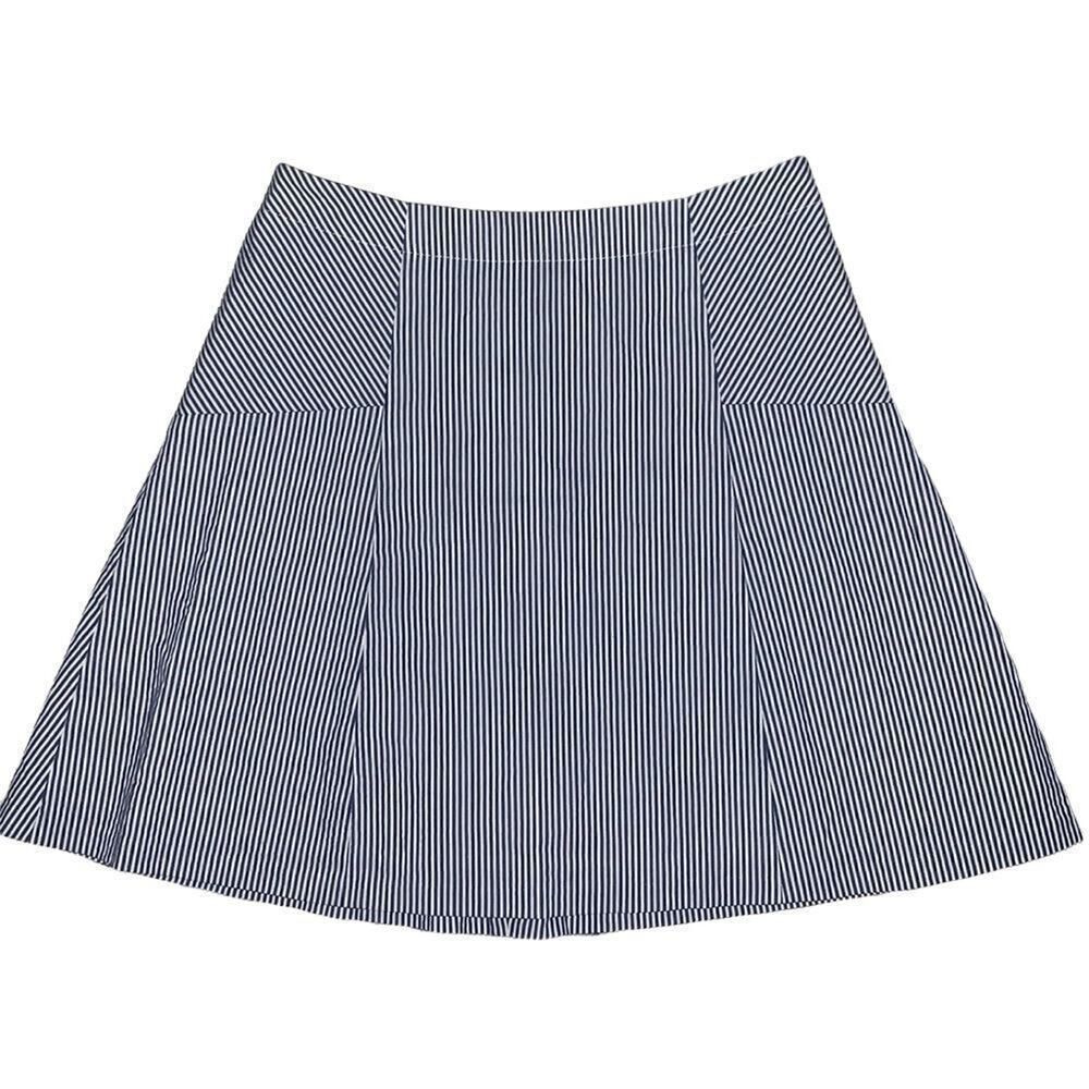 ‎LOFT cotton a-line striped skirt 8P